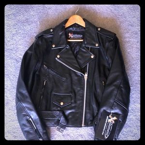 Classic Motorcycle Leather Jacket